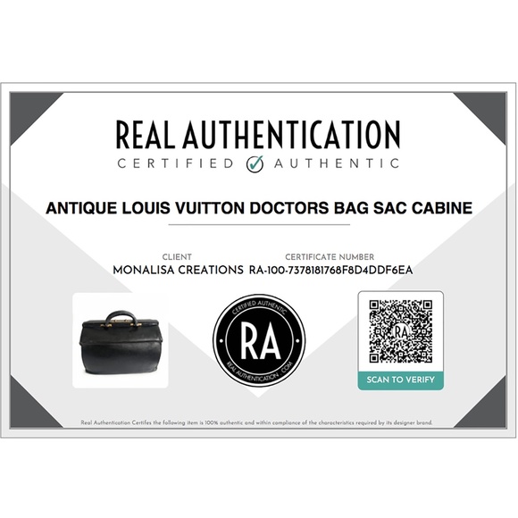 Louis Vuitton Doctors Bag Cabin Train Case Antique Black Grained Leather Rare - Picture 14 of 15